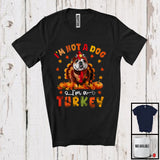 MacnyStore - I'm Not A Dog I'm A Turkey; Humorous Thanksgiving Turkey Bulldog Dog Owner Lover; Family T-Shirt