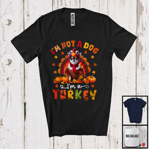 MacnyStore - I'm Not A Dog I'm A Turkey; Humorous Thanksgiving Turkey Chihuahua Dog Owner Lover; Family T-Shirt