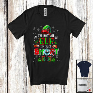 MacnyStore - I'm Not An Elf I'm Just Short, Amazing Christmas ELF Lover, Snowing Around Family Group T-Shirt