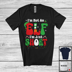 MacnyStore - I'm Not An Elf I'm Just Short; Wonderful Christmas Lights Snowing Elf; Pajama Family Group T-Shirt