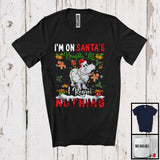 MacnyStore - I'm On Santa's Naughty List I Regret Nothing, Lovely Christmas Santa Hippo Animal, X-mas Family T-Shirt