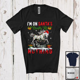MacnyStore - I'm On Santa's Naughty List I Regret Nothing, Lovely Christmas Santa Horse Animal, Farmer T-Shirt