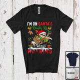 MacnyStore - I'm On Santa's Naughty List I Regret Nothing, Lovely Christmas Santa Sloth Animal, X-mas Family T-Shirt