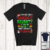 MacnyStore - I'm On The Santa's Naughty List I Regret Nothing; Joyful Christmas Santa Snowing; Family Group T-Shirt