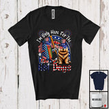 MacnyStore - I'm Only Here For The Hot Dogs, Lovely 4th Of July American Flag Chow Chow Owner, Patriotic T-Shirt