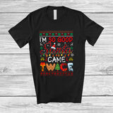 MacnyStore - I'm So Good Santa Came Twice; Sarcastic Christmas Sweater Red Plaid Santa; Women Adult Family T-Shirt