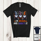 MacnyStore - I'm Spooky And I Gnome It, Humorous Halloween Three Gnomes As Witch, Family Group T-Shirt
