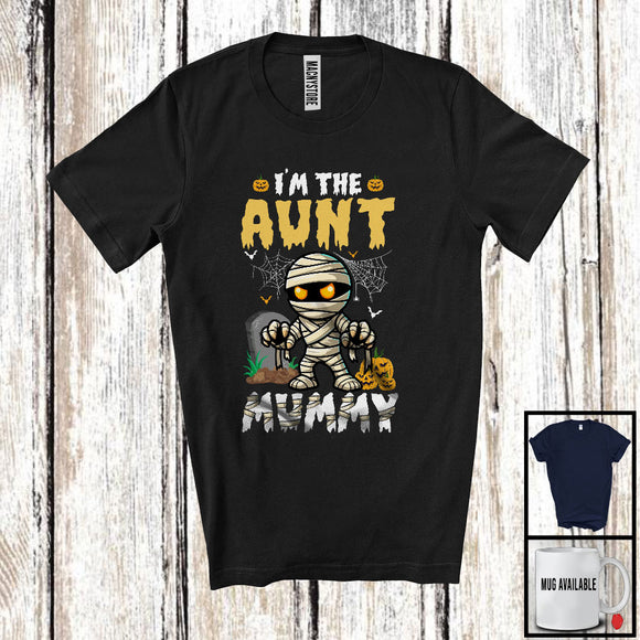 MacnyStore - I'm The Aunt Mummy, Amazing Halloween Costume Mummy Lover, Matching Family Group T-Shirt