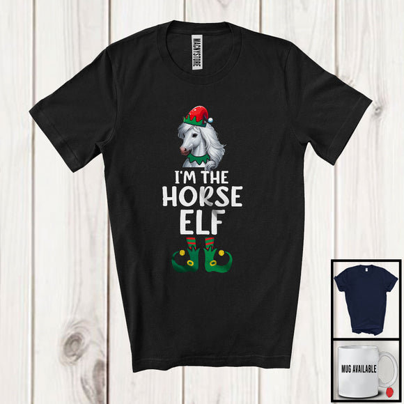 MacnyStore - I'm The Horse Elf; Humorous Christmas Elf Costume Farm Animal Lover; Farmer Family Group T-Shirt