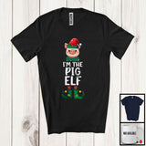 MacnyStore - I'm The Pig Elf; Humorous Christmas Elf Costume Farm Animal Lover; Farmer Family Group T-Shirt