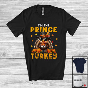 MacnyStore - I'm The Prince Turkey; Amazing Thanksgiving Turkey Pilgrim; Boy Men Pumpkin Family Group T-Shirt