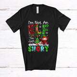 MacnyStore - Im Not An Elf Just Short; Wonderful Christmas Plaid Elf Axolotl; X-mas Tree Animal Lover T-Shirt