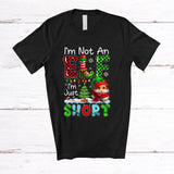 MacnyStore - Im Not An Elf Just Short; Wonderful Christmas Plaid Elf Hamster; X-mas Tree Animal Lover T-Shirt