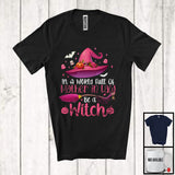 MacnyStore - In A World Full Of Mother in law Be A Witch; Sarcastic Halloween Witch Hat Broom; Family Group T-Shirt