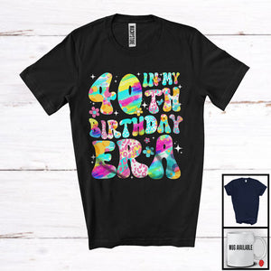 MacnyStore - In My 40th Birthday Era; Lovely Colorful 40th Birthday Celebration Flowers; Girls Family Group T-Shirt