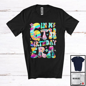 MacnyStore - In My 6th Birthday Era; Lovely Colorful 6th Old Birthday Celebration Flowers; Girls Family Group T-Shirt