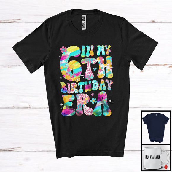 MacnyStore - In My 6th Birthday Era; Lovely Colorful 6th Old Birthday Celebration Flowers; Girls Family Group T-Shirt