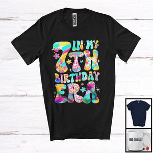 MacnyStore - In My 7th Birthday Era; Lovely Colorful 7th Old Birthday Celebration Flowers; Girls Family Group T-Shirt