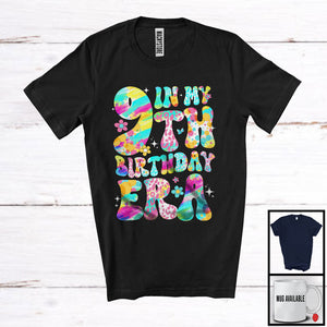 MacnyStore - In My 9th Birthday Era; Lovely Colorful 9th Old Birthday Celebration Flowers; Girls Family Group T-Shirt