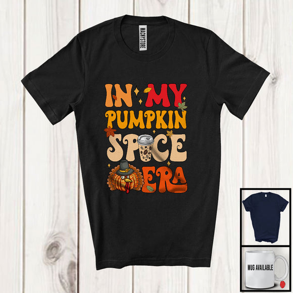 MacnyStore - In My Pumpkin Spice Era; Humorous Thanksgiving Turkey Plaid Pumpkin; Family Group T-Shirt