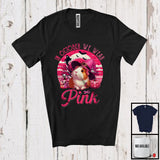 MacnyStore - In October We Wear Pink; Adorable Breast Cancer Halloween Pink Witch Guinea Pig; Animal Lover T-Shirt