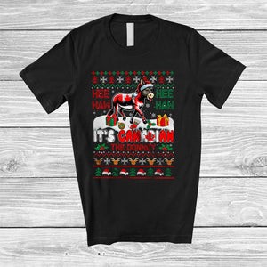 MacnyStore - It's Canadian The Donkey; Wonderful Christmas Sweater Donkey Farmer; Farm Family Group T-Shirt