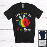 MacnyStore - It's Cool To Bee You, Lovely LGBTQ Pride LGBT Rainbow Bee Lover, Gay Flag Family Lover T-Shirt