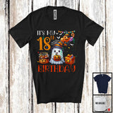 MacnyStore - It's My 18th Happy Birthday, Adorable Halloween Costume Birthday Boo Ghost, Pumpkin Cake T-Shirt