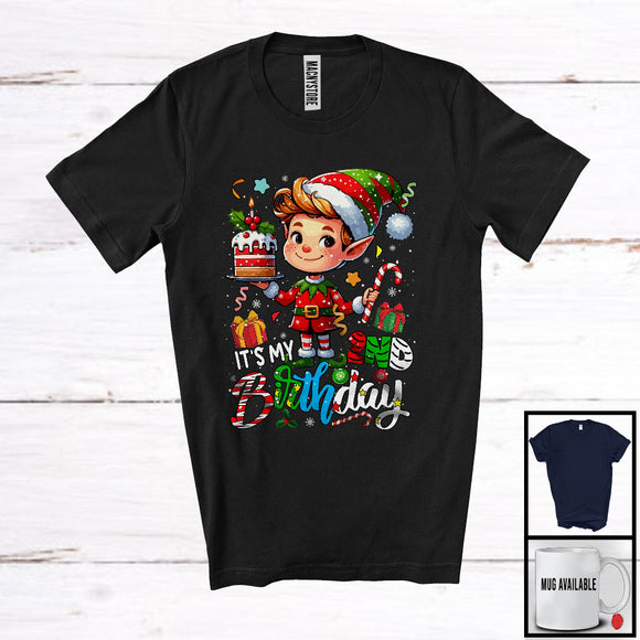 MacnyStore - It's My 2nd Birthday; Adorable Christmas Snowing Around Elf 2 Years Old; Family Group T-Shirt