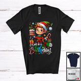 MacnyStore - It's My 2nd Birthday; Adorable Christmas Snowing Around Elf 2 Years Old; Family Group T-Shirt