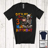 MacnyStore - It's My 3rd Birthday; Joyful 3rd Birthday Celebration Halloween Skeleton; Family Group T-Shirt