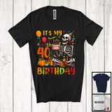 MacnyStore - It's My 40th Birthday; Joyful 40th Birthday Celebration Thanksgiving Skeleton; Family Group T-Shirt