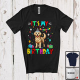 MacnyStore - It's My Birthday; Adorable Birthday Party Celebration Golden Retriever Owner Lover; Family T-Shirt