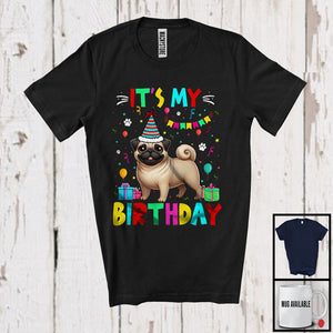 MacnyStore - It's My Birthday; Adorable Birthday Party Celebration Pug Owner Lover; Family Group T-Shirt