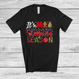 MacnyStore - It's Sleeping Season; Joyful Christmas Cookies Sleeping Lover; X-mas Lights Snow Family Group T-Shirt