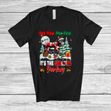 MacnyStore - It's The Canadian Donkey; Amazing Christmas Lights Santa Canadian Family; Donkey Farmer T-Shirt