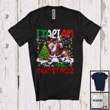 MacnyStore - Italian You A Merry Christmas; Humorous X-mas Dabbing Italian Flag Proud; Family Group T-Shirt