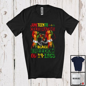 MacnyStore - Juneteenth Celebrating Black Freedom, Awesome Juneteenth Strong Hands, Proud Afro African T-Shirt