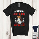 MacnyStore - Just A Dog You're Just An Idiot; Sarcastic Paws Shetland Sheepdog Owner; Family Group T-Shirt