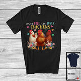 MacnyStore - Just A Girl Who Loves Chickens; Adorable Farm Animal Lover; Matching Girls Farmer Group T-Shirt