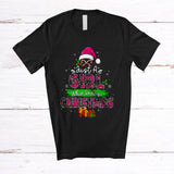 MacnyStore - Just A Girl Who Loves Christmas; Fantastic X-mas Tree Pink Plaid Santa; Family Friends Group T-Shirt