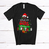 MacnyStore - Just A Girl Who Loves Christmas; Fantastic X-mas Tree Santa; Family Friends Group T-Shirt