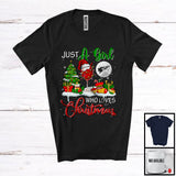 MacnyStore - Just A Girl Who Loves Christmas; Humorous Santa Wine Snowing Around; Drinking Drunker T-Shirt