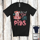 MacnyStore - Just A Girl Who Loves Pigs; Lovely Flowers Floral Farm Animal Pig; Farmer Lover T-Shirt