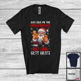 MacnyStore - Just Give Me The Gingerbreads; Adorable Christmas Santa Glasses With Gingerbreads; Family T-Shirt