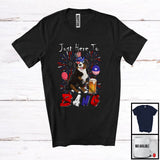 MacnyStore - Just Here To Bang, Adorable 4th Of July Greater Swiss Mountain Drinking Beer, Drunker Patriotic T-Shirt