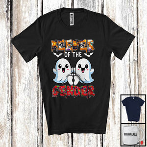 MacnyStore - Keeper Of The Gender; Lovely Halloween Gender Reveal Couple Boo Ghost; Family Group T-Shirt