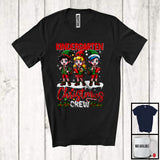 MacnyStore - Kindergarten Christmas Crew; Amazing Christmas Three Elf Students Snow; X-mas Teacher Group T-Shirt