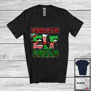 MacnyStore - Kindergarten Elf Squad; Awesome Christmas Lights Plaid Elf Lover; Students Teacher Group T-Shirt