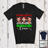 MacnyStore - Kindergarten Reindeers Crew; Adorable Christmas Three Dancing Reindeers; Students Teacher Group T-Shirt